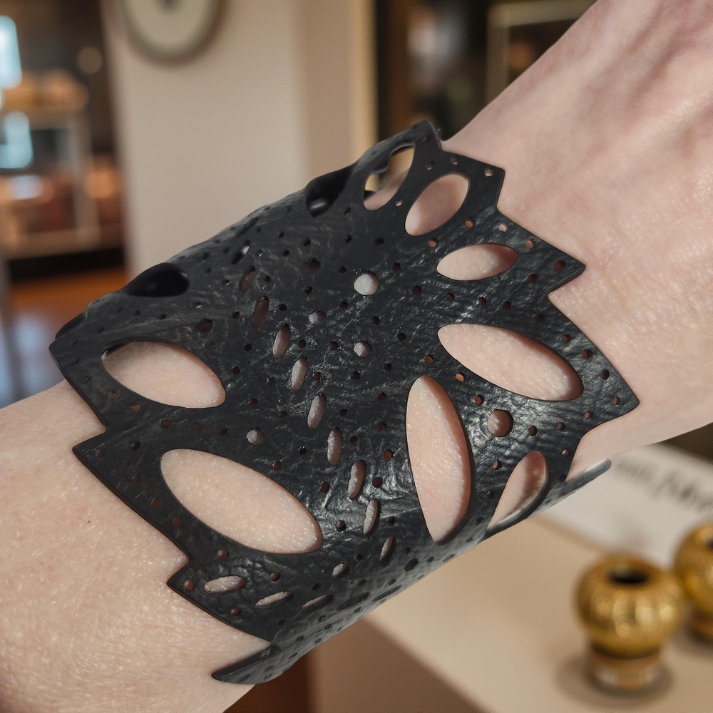 Black Intricate Cutout Wristband